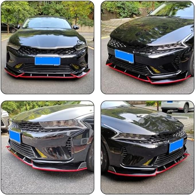 NTING Front Bumper Lip Compatible with 2021 2022 2023 2024 Kia K5, ABS Front Air Dam Body Kit Chin Spoiler Splitter Diffuser 3PCS/1SET, Gloss Black - Image 4