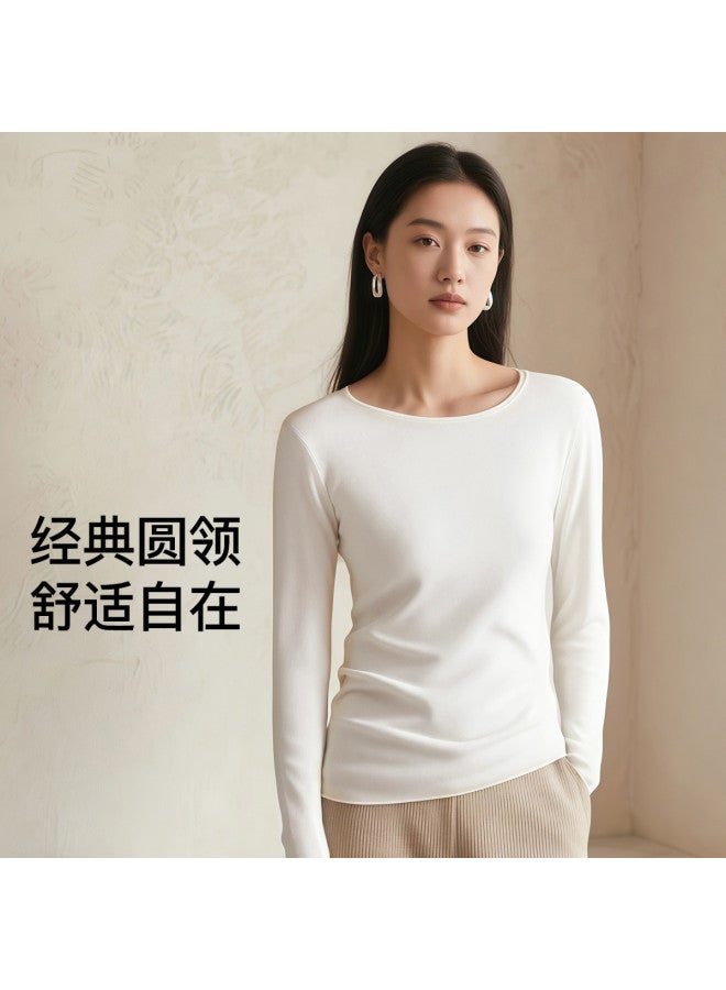 Fenton تي شيرت نسائي أساسي بأكمام طويلة ذات لون صلب بتصميم بسيط وعالي الجودة - يمكن ارتداؤه كطبقة داخلية أو خارجية - Image 3