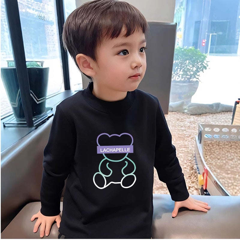 Spring Long-Sleeved T-Shirt For Middle And Big Boys And Girls De Rong Thin Top Long-Sleeved T-Shirt Children'S Base Shirt Trendy - Image 2
