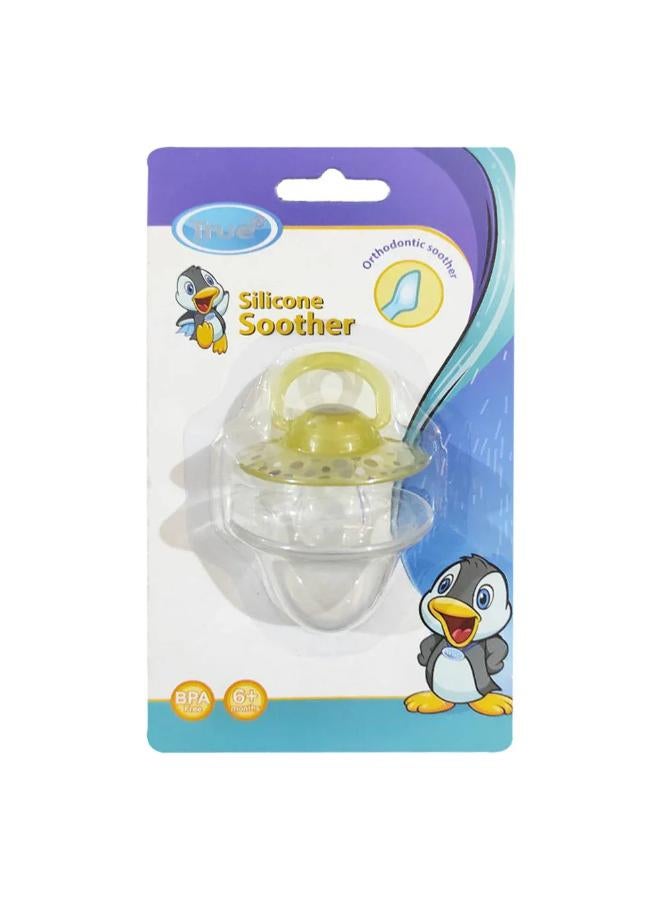 True Silicone Orthodontic Soother 6m+ – Yellow