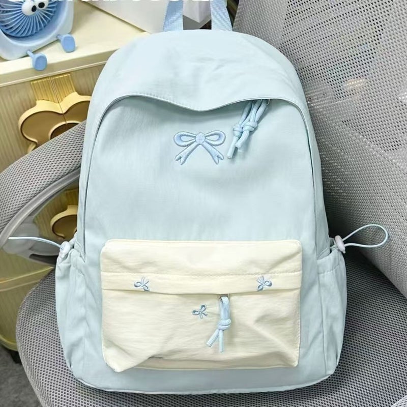 Cute Bowknot School Backpack for Teen Girls - Image 2