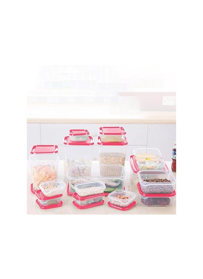 Generic 17Pcs/Set Kitchen Microwave Oven Refrigerator Seal Food Storage Box Container Clear Plastic Container Storage  - Image 2