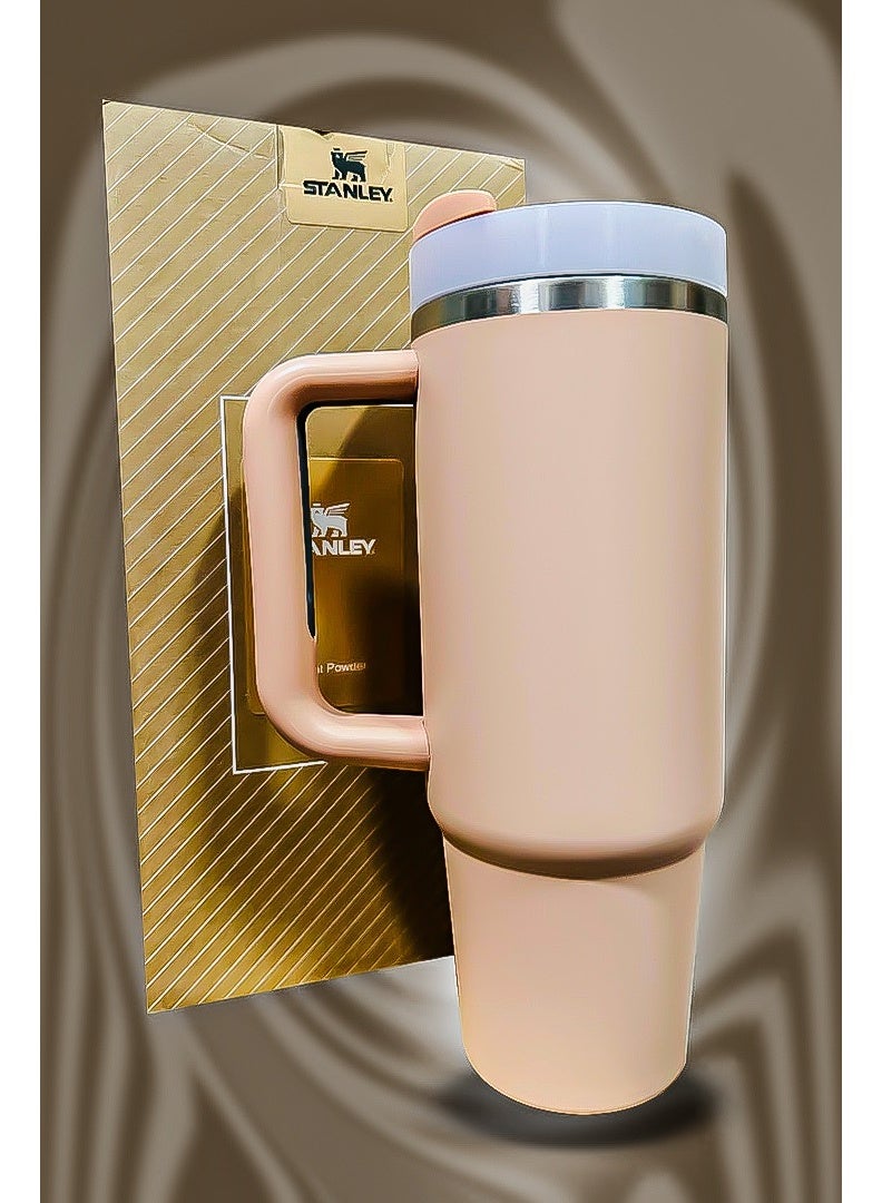 Stanley 40oz Tumbler Stainless Steel Travel Mug with Reusable Straw BPA Free Eco Conscious and Dishwasher Safe Designed with Leakproof FlowState Lid and Double Wall Insulation to Keep Drinks Hot for 16 Hours and Cold for 24 Hours Slim Base Fits Most Car Cup Holders with Sturdy Ergonomic Handle for Use at Home Office Travel or Outdoor Adventures - Image 4