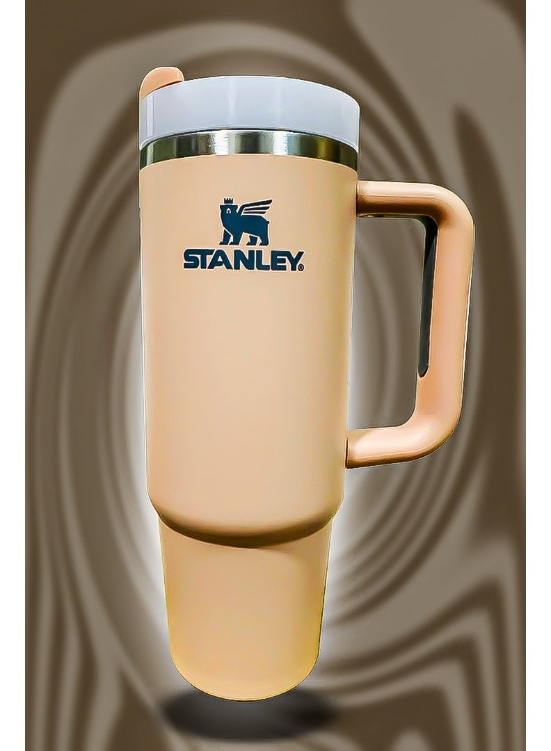 Stanley 40oz Tumbler Stainless Steel Travel Mug with Reusable Straw BPA Free Eco Conscious and Dishwasher Safe Designed with Leakproof FlowState Lid and Double Wall Insulation to Keep Drinks Hot for 16 Hours and Cold for 24 Hours Slim Base Fits Most Car Cup Holders with Sturdy Ergonomic Handle for Use at Home Office Travel or Outdoor Adventures - Image 2