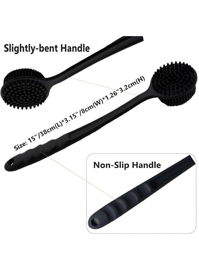 LEDHOLYT Soft Silicone Back Scrubber with Long Handle - Hypoallergenic, BPA-Free, Eco-Friendly Body Brush for Shower & Bath Use(pack of 1) - Image 2