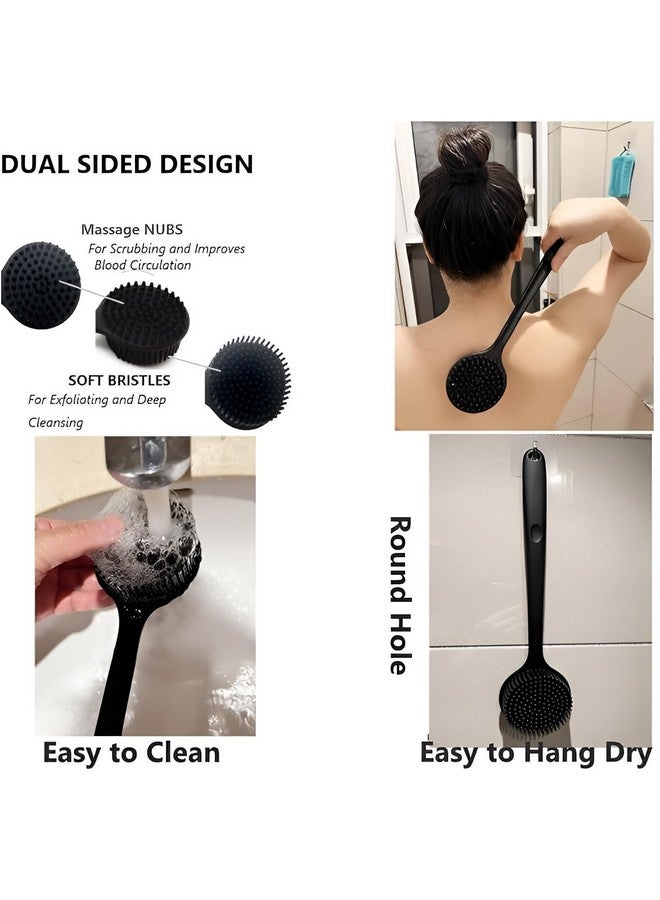 LEDHOLYT Soft Silicone Back Scrubber with Long Handle - Hypoallergenic, BPA-Free, Eco-Friendly Body Brush for Shower & Bath Use(pack of 1) - Image 3