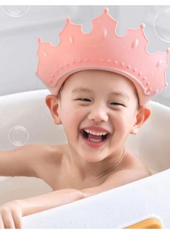 SOSEKO Baby Shower Cap Shield Visor Hat for Eye and Ear Protection Pink Color  - Image 1