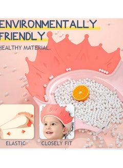 SOSEKO Baby Shower Cap Shield Visor Hat for Eye and Ear Protection Pink Color  - Image 2