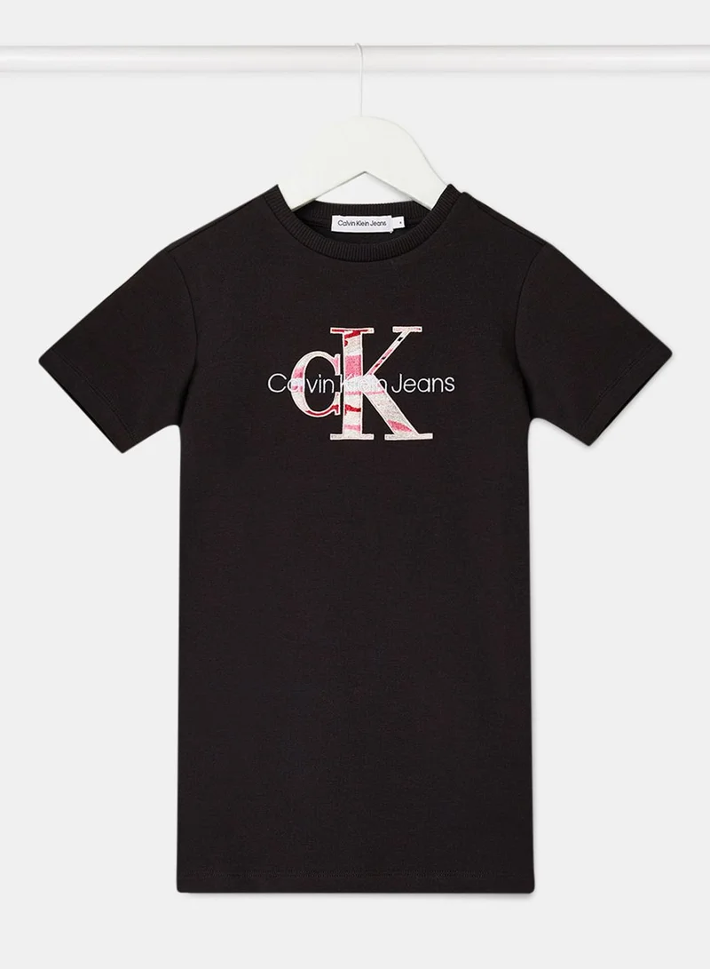 Calvin Klein Jeans Kids Polaroid Monogram T-Shirt Dress