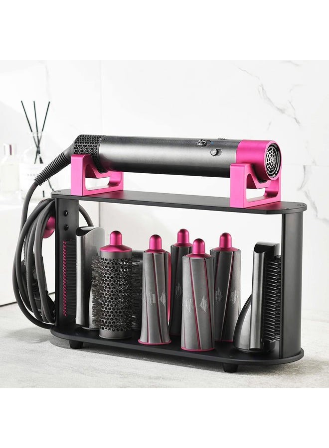 FOHO Storage Holder Compatible for Dyson Airwrap Styler, 8-Holes Countertop Bracket Organizer Stand Storage Rack for Hair Curling Iron Wand Barrels Brushes Diffuser Nozzles for Home/Bedroom/Bathroom - Image 1