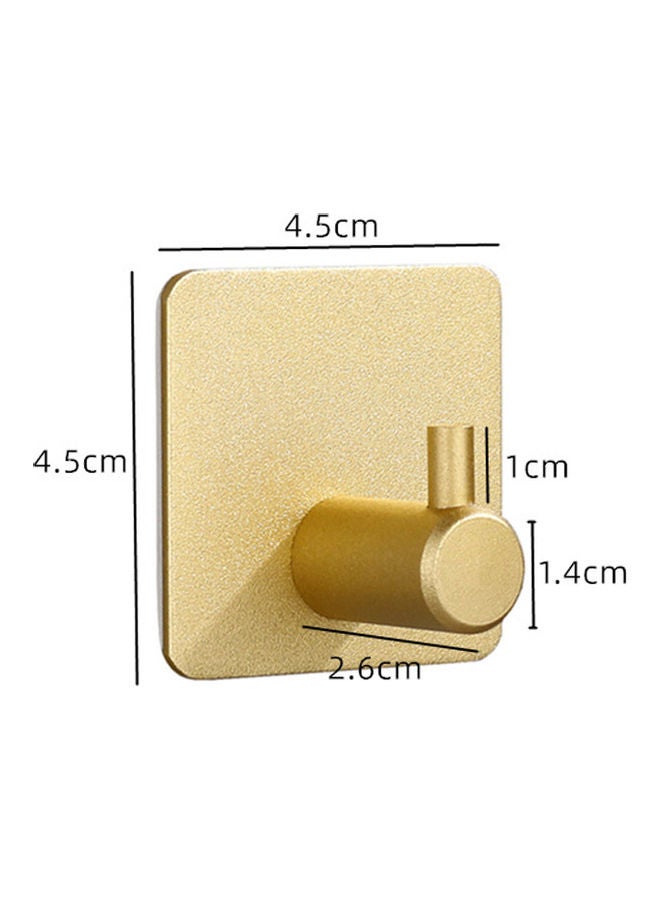 4-Piece Adhesive Towel Hooks Gold 4.5*4.5cm - Image 2