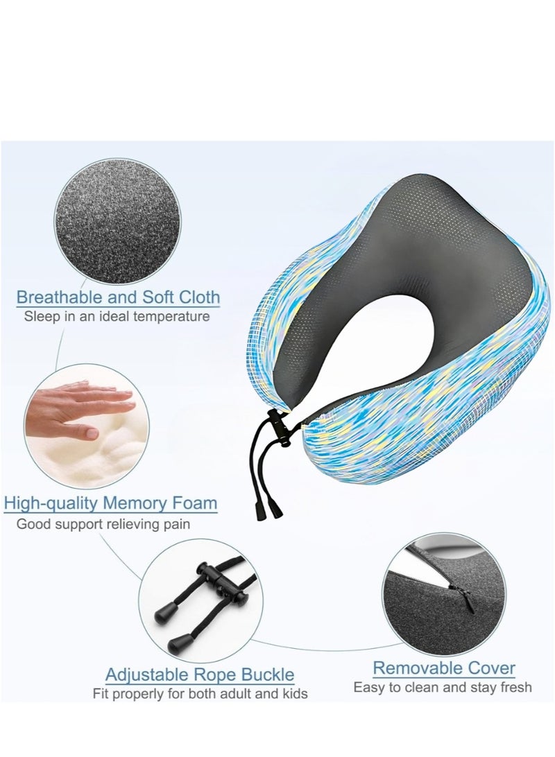 VIO Travel Pillow Memory Foam Neck Pillow U Shape Head Pillow With Comfortable Breathable Washable Cover Pillow for Car Airplane Bus Train Travel Home Use - Image 2
