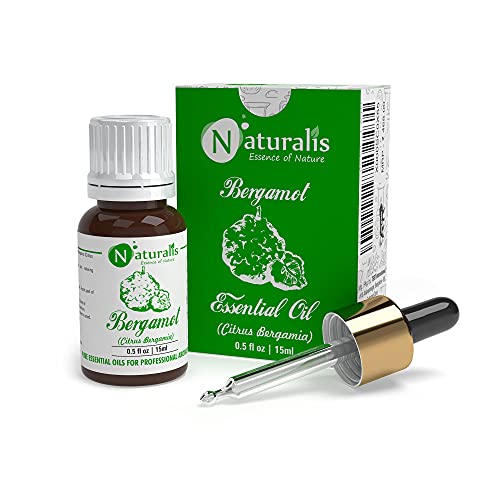 Naturalis Essence of Nature Bergamot Essential Oil for Insomnia, Stress, Depression, Hair & Face Care - 15ml - Image 1