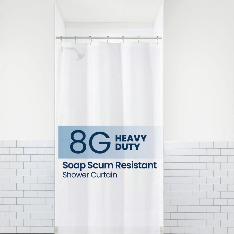 LIBA U S A Shower Curtain Liner 8G  WHITE  36x72