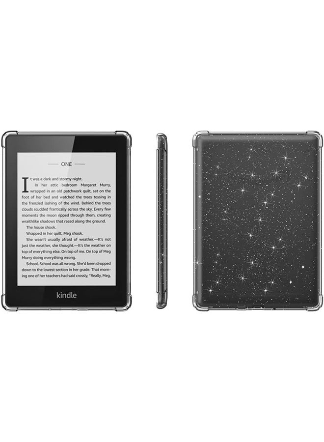 بشكل مختصر حافظة بلورية لامعة لجهاز Kindle Paperwhite 12th Generation-2024 الجديد كليًا مقاس 7 بوصات أو Kindle Colorsoft Signature Edition 2024، غطاء شفاف رقيق من السيليكون مقاوم للصدمات (لامع شفاف) - Image 5
