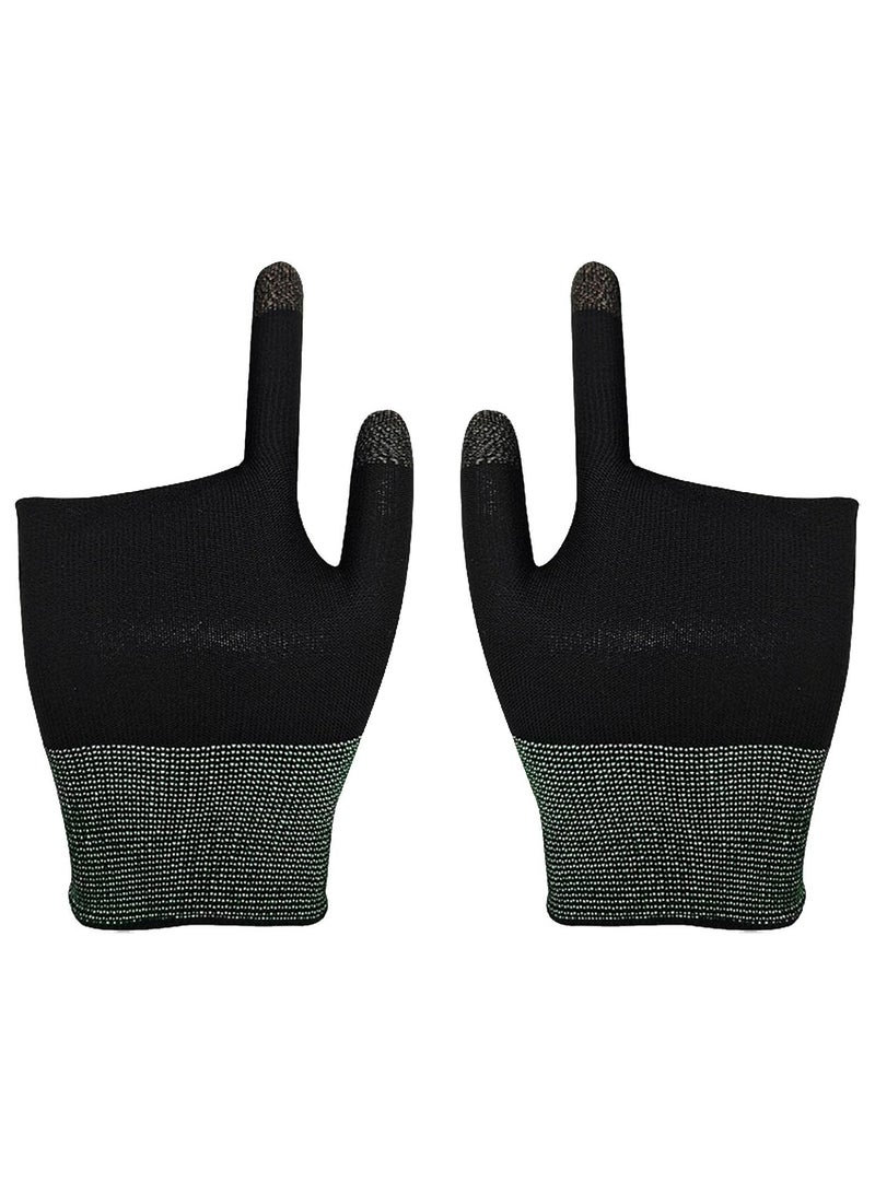 General Mobile Game Finger Gloves, Mobile Gaming Gloves, Anti-Sweat Breathable Seamless Touchscreen Finger Covers, Highly Sensitive Silver Fiber Material for Phone Games Controllers 