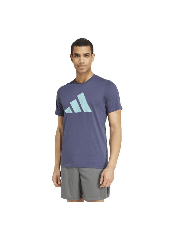 Adidas Tr-Es Fr Logo T Blue Training T-Shirts Xs  - Image 3