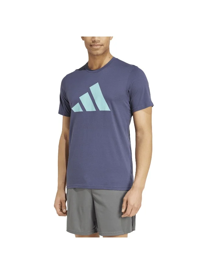 Adidas Tr-Es Fr Logo T Blue Training T-Shirts Xs