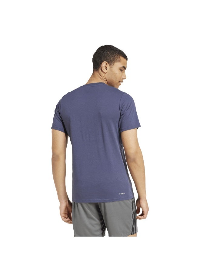 Adidas Tr-Es Fr Logo T Blue Training T-Shirts Xs  - Image 5