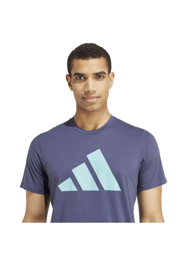 Adidas Tr-Es Fr Logo T Blue Training T-Shirts Xs