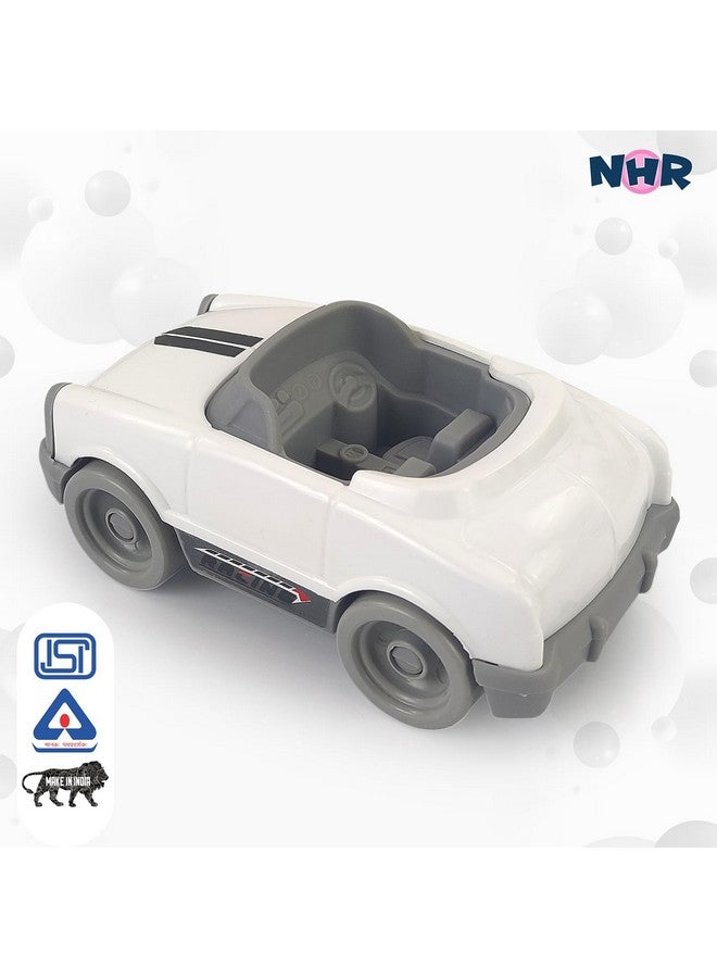 NHR Dinky Plastic Toy Car Pull & Push Vehicle Racing Toy Cars Play Set Toddlers Car Toys Pullback Mini Cars Toys for Kids up to 3 Years (White) - Image 2