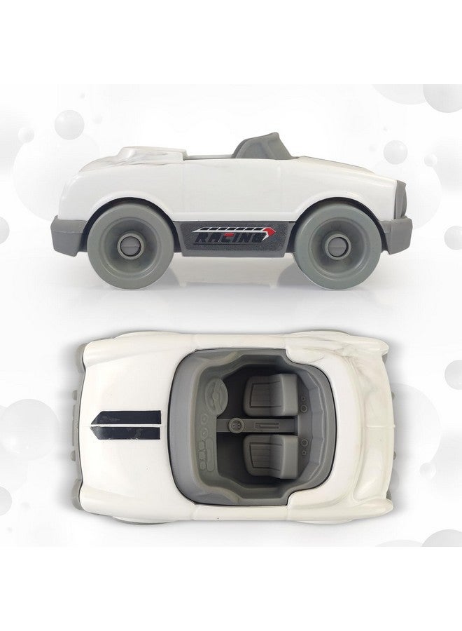 NHR Dinky Plastic Toy Car Pull & Push Vehicle Racing Toy Cars Play Set Toddlers Car Toys Pullback Mini Cars Toys for Kids up to 3 Years (White) - Image 5