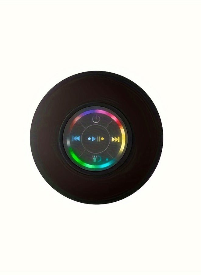 LED Bathroom Speaker - Wireless, USB Rechargeable, 2-Hour Playtime, RGB Lighting, Suction Cup Mount, HD Sound Quality, 5.0 Surround Sound, Bathroom Speaker, Party Audio, Modern Audio, Highquality Sound - Image 2