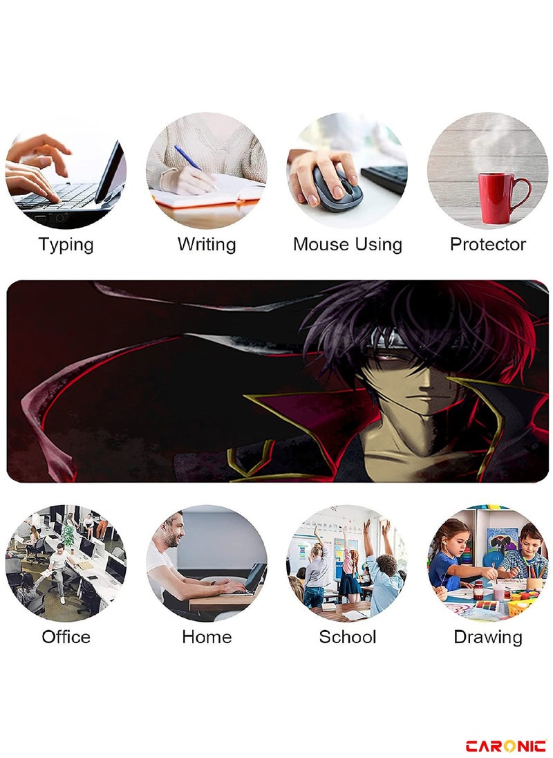 CARONIC - Large Gaming Mouse Pad with Superior Micro Weave Cloth Extended Desk Mousepad with Stitched Edges Non-Slip Base Water Resist Keyboard Pad For Gamer And Office Home Carl M1517 - Image 1