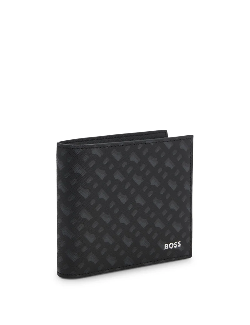 BOSS Monogram wallet with foil-embossed logo