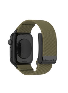 Moxedo Moxedo Hybrid Fit-Weave Nylon Braided Band Adjustable Replacement Strap Compatible for iWatch and Whoop 4.0 Wearable Health and Fitness Tracker- Green  - Image 1