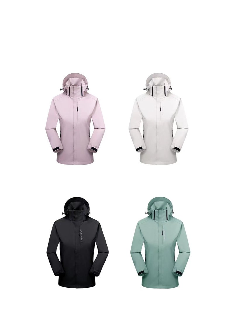 KUYING 100% polyester fabric detachable hooded waterproof mountaineering suit, outdoor clothing  - Image 2