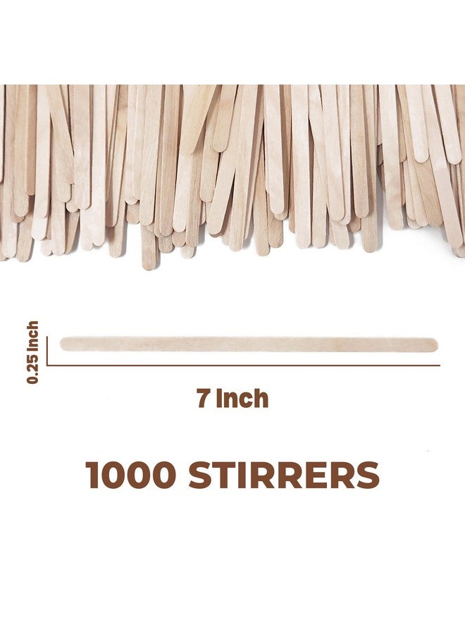 Makerstep Makerstep Birch Wood Coffee Stirrers, 7 Inch Coffee Stir Sticks (1000 Pack) Eco-friendly, Sturdy Wooden Sticks. Splinter Free, Round End. Great For Your Coffee Nook  - Image 2