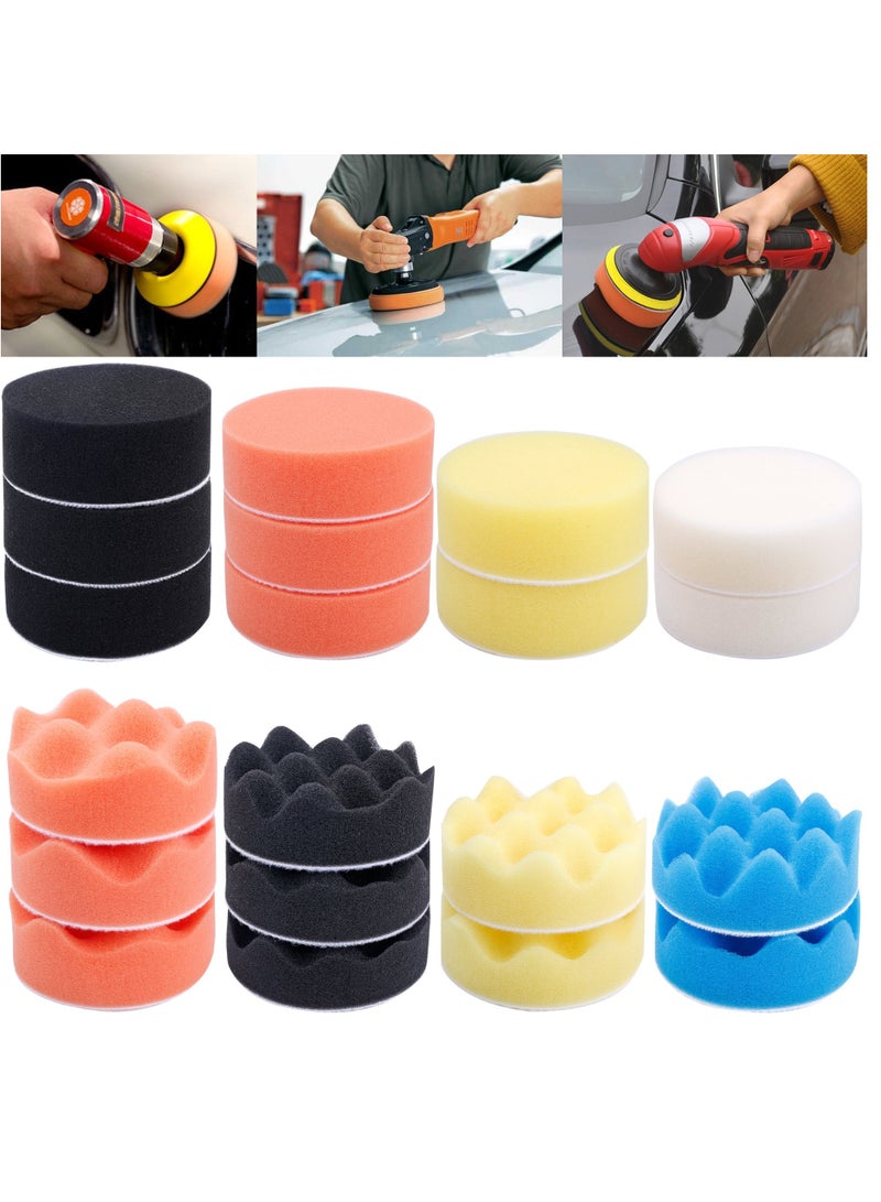 تلميع الوسادة ، 30 قطعة من 3 بوصة تلميع الوسادة كيت ، 3 بوصة لوحة تلميع لحفر حفرة محول التلقائي آلة تلميع السيارات - Image 2