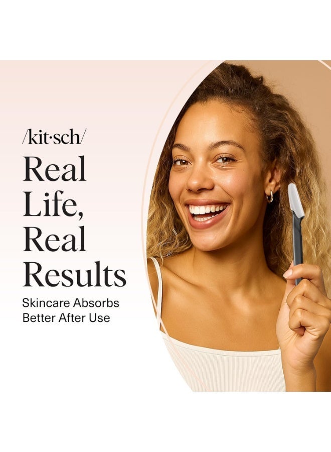 Kitsch Dermaplaner Tool - Facial Blades for Women and Men, Eyebrow Trimmer and Facial Hair Remover, 12 Pieces - Image 5