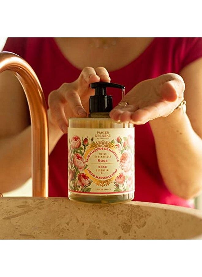 PANIER DES SENS Rose Foaming Liquid Marseille Soap Hand Wash Savon De Marseille Made In France 169 Floz/500Ml  - Image 4