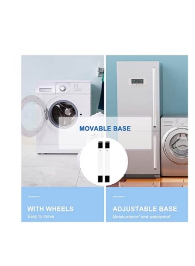 Washing Machine Base Movable Stand Multi-Function Dolly Furniture Washing Machine Base Applianc Refrigerator Dryer White 45x5cm 18*2*1.5cm - Image 2