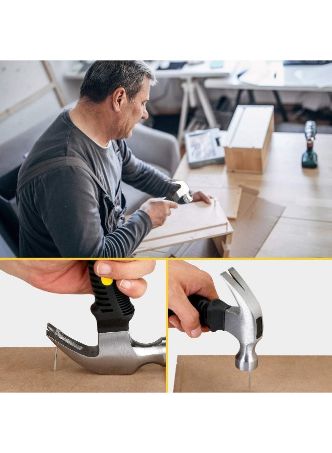 Soofam 600PCs Nails Assortment Kit & 8oz Hammer, Small Hammer for Hanging Wall Art Decor, Picture Frame, 300 Roofing/Wall Nails & 300 Finishing Nail - Image 5