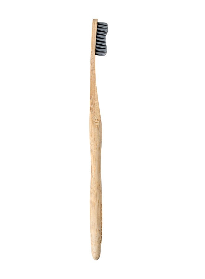 Premium Bamboo Toothbrush for Adults Ultra Soft Bristles - Biodegradable & Anti-Bacterial / Eco Friendly & Natural bristles (Curved Edged Brush design) - Image 3