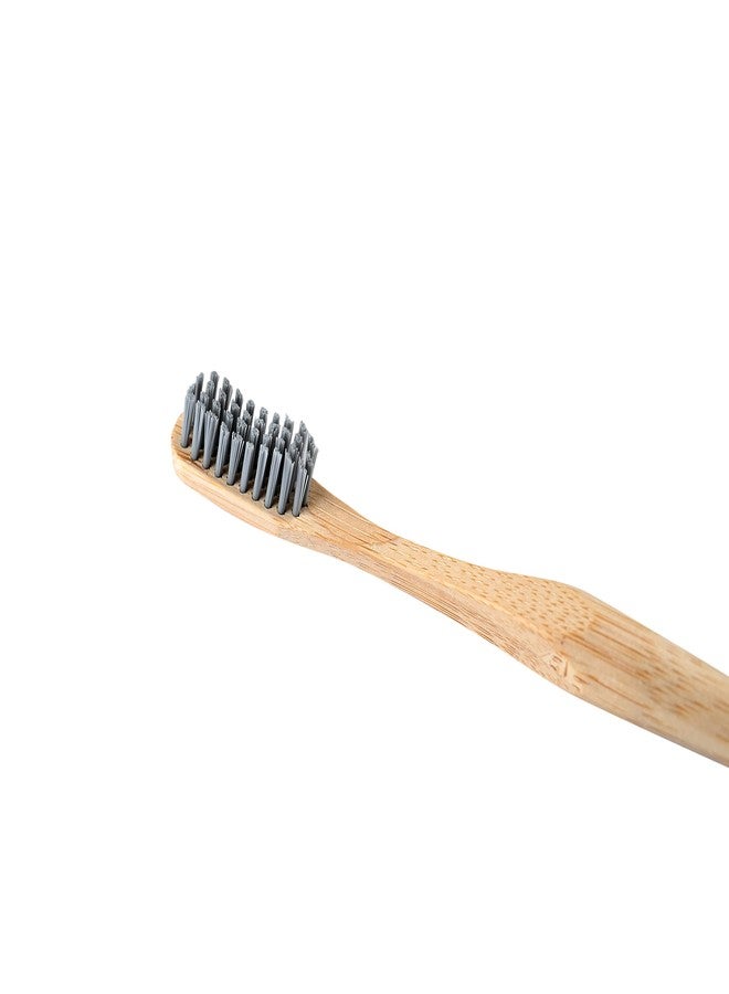 Premium Bamboo Toothbrush for Adults Ultra Soft Bristles - Biodegradable & Anti-Bacterial / Eco Friendly & Natural bristles (Curved Edged Brush design) - Image 2