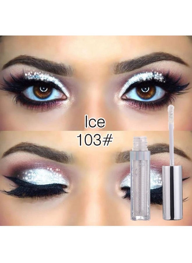 Coalitione - Coalitione Liquid Eyeshadow 12 Colors Long Lasting Waterproof Shining Shimmer Glitter Eyeline liquid Matte Eyeshadow ,Girls Silver Liquid Eyeshadow for Party Festival Makeup Beauty - Image 1