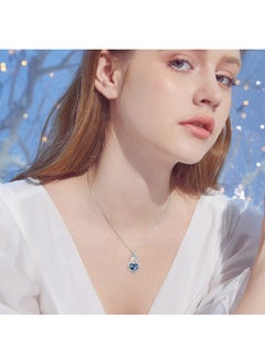 AOBOCO Butterfly Cremation Jewelry For Ashes Sterling Silver Always In My Heart Flying Butterfly Keepsake Memorial Jewelry Urn Necklace For Ashes With Heart Crystal From Austria  - Image 2
