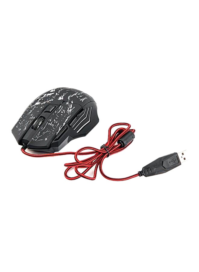 ماوس ألعاب USB بمعدل 3200 نقطة قي البوصة سلكي وبه 7 أزرار أسود - Image 3