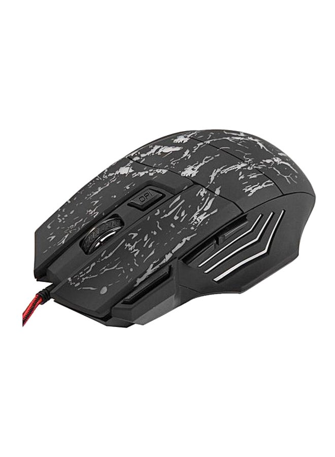 ماوس ألعاب USB بمعدل 3200 نقطة قي البوصة سلكي وبه 7 أزرار أسود - Image 4