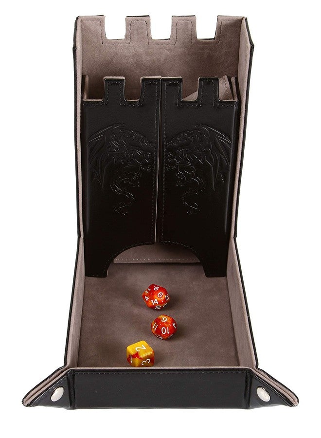 Forged Dice Co. Draco Castle Foldable Dice Tray and Dice Tower - Foldable DND Dice Tray and Dice Rolling Tray Tower - Perfect for Dungeons and Dragons RPG and Tabletop Gaming - Gray - Image 2
