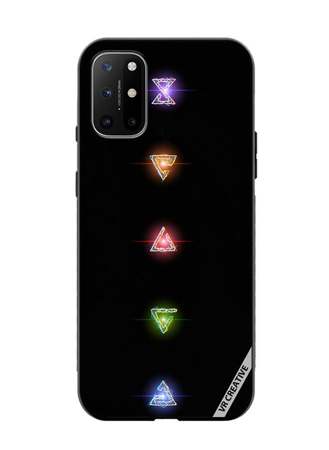 VR CREATIVE - Protective Case Cover For OnePlus 8T Neon Lights Diamond Shapes Design Multicolour - Image 1