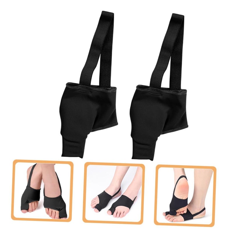 2 Pcs Thumb Toe Straightener Valgus Correcting Tool For Home Use Bunion Corrector Splint Cloth Material Comfortable Fit Inside Shoes Bent Toe Realignment - Image 3