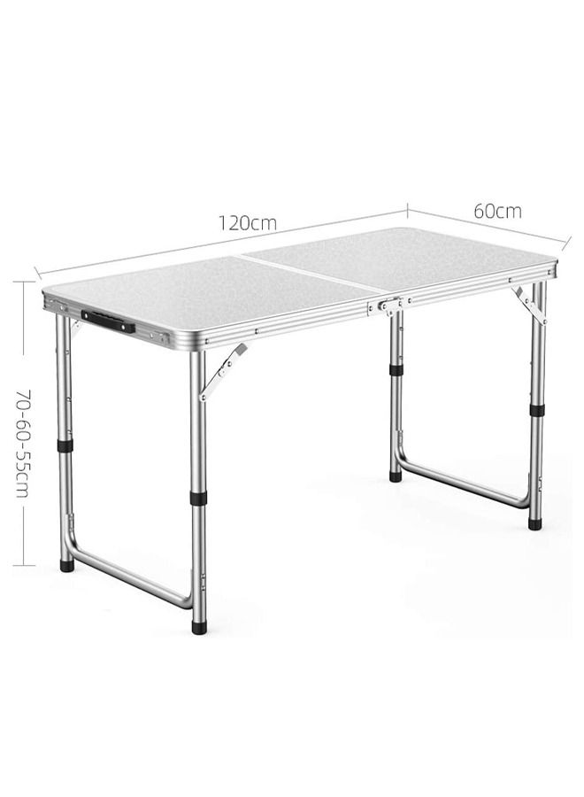 كادي ون مجموعة طاولة تخييم قابلة للطي مكونة من 5 قطع بكرسي باللون الفضي والاسود - Image 2