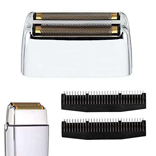 P4L FXRF2 بديل للورق وقاطع يناسب Babyliss PRO Barberology FXFS2 (FOILFX 02) ، رأس حلاقة عام لشفرة بديلة Babylisspro ، جزء بديل لشفرة Babyliss (فضي) - Image 1