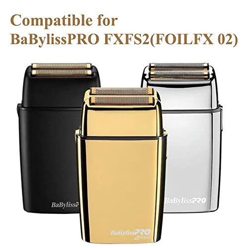 P4L FXRF2 بديل للورق وقاطع يناسب Babyliss PRO Barberology FXFS2 (FOILFX 02) ، رأس حلاقة عام لشفرة بديلة Babylisspro ، جزء بديل لشفرة Babyliss (فضي) - Image 3