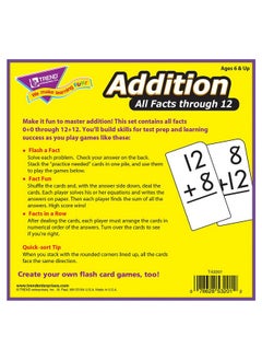 Trend Enterprises Trend Enterprises: Addition All Facts Through 12 Skill Drill Flash Cards, Great for Skill Building and Test Prep, Self-Checking Design, 169 Cards Included, for Ages 6 and Up  - Image 5